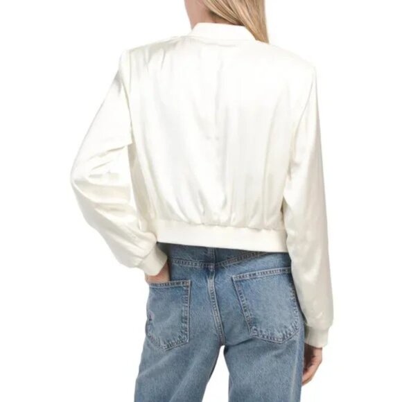 Rachel Zoe Satin Bomber Jacket - Picture 2 of 4